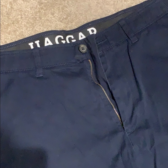 Haggars Dark blue slim fit pants - Picture 2 of 2